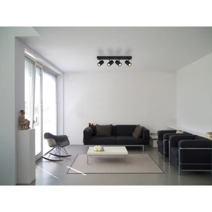 Globo - Spotlampe 4xGU10/25W/230V sort