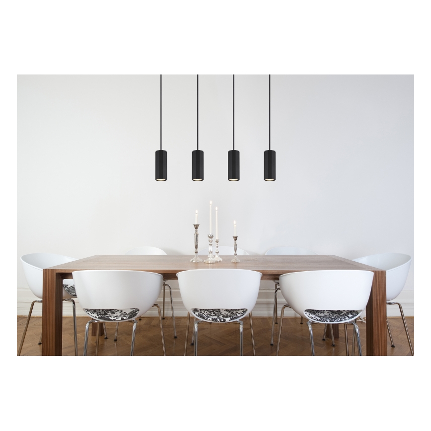 Globo - Pendel 4xGU10/25W/230V sort