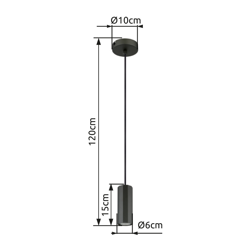 Globo - Pendel 1xGU10/25W/230V sort