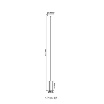Globo - Pendel 1xGU10/25W/230V sort