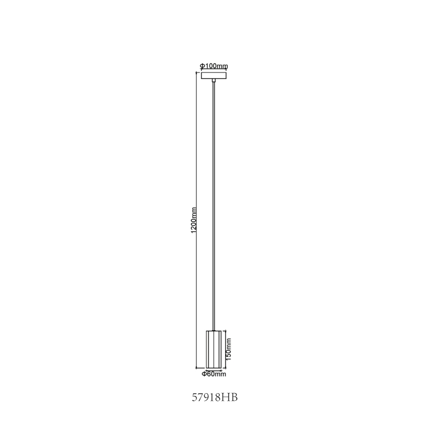 Globo - Pendel 1xGU10/25W/230V sort
