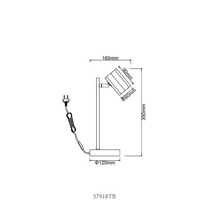 Globo - Bordlampe 1xGU10/5W/230V sort
