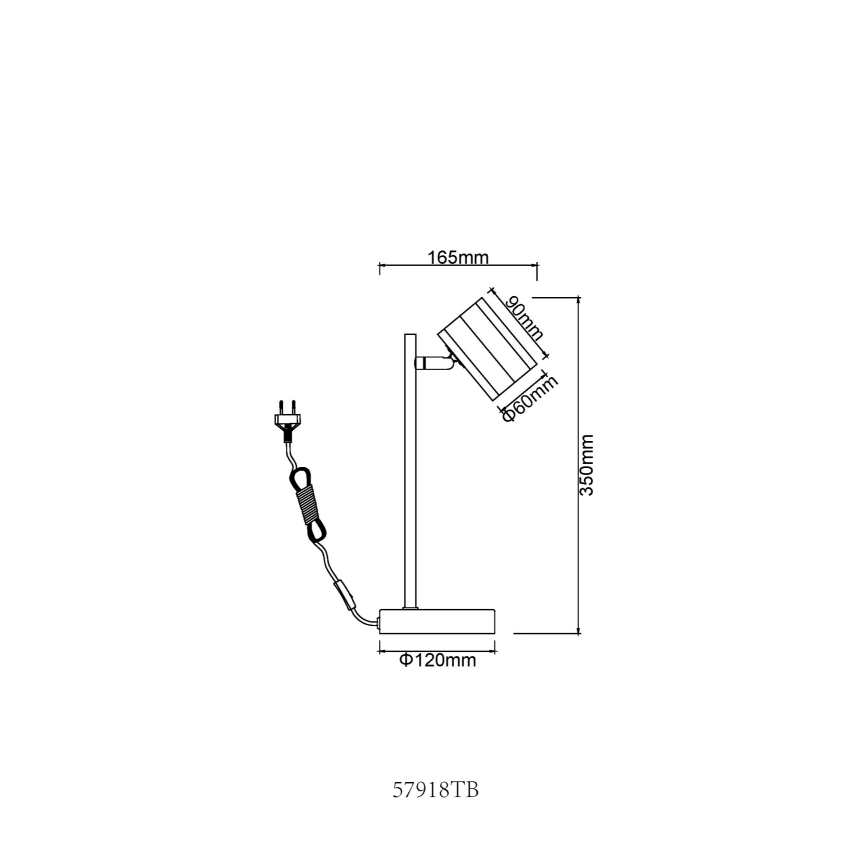 Globo - Bordlampe 1xGU10/5W/230V sort