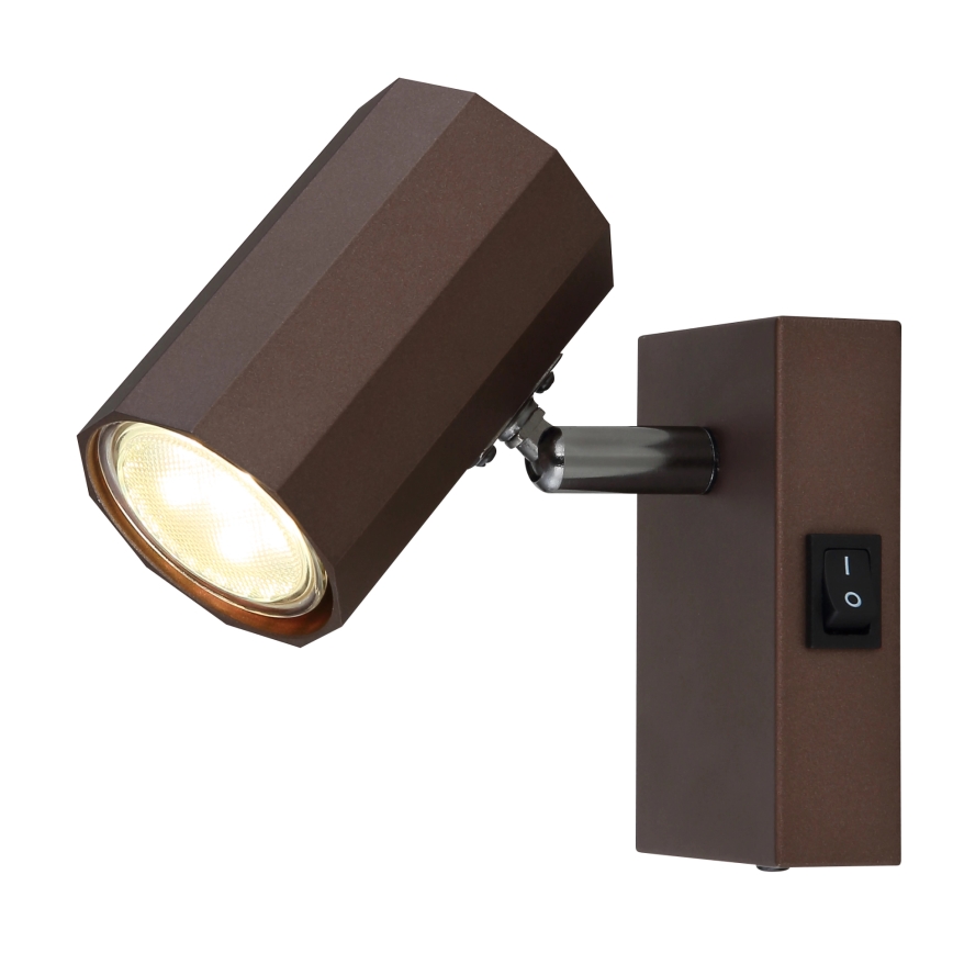 Globo - Vægspot 1xGU10/25W/230V brun