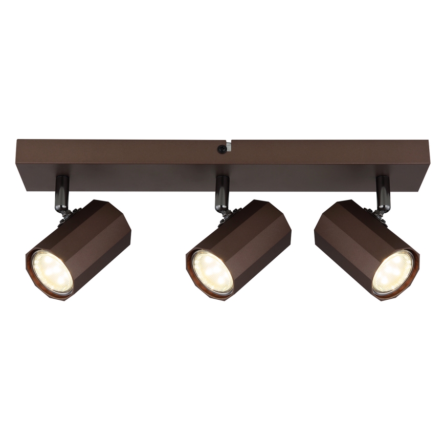 Globo - Spotlampe 3xGU10/25W/230V brun