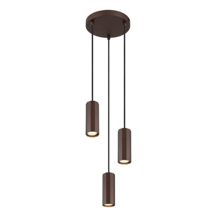 Globo - Pendel 3xGU10/25W/230V brun