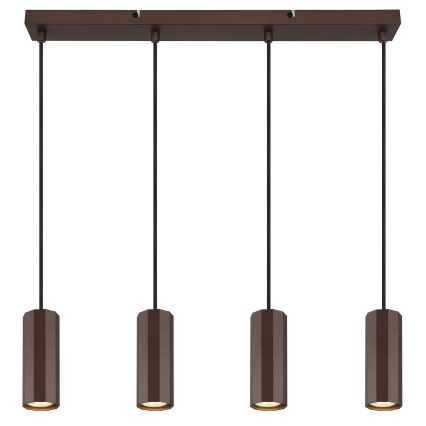 Globo - Pendel 4xGU10/25W/230V brun