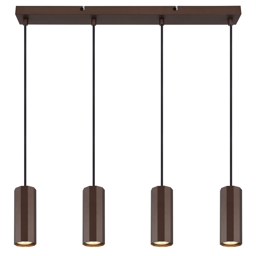 Globo - Pendel 4xGU10/25W/230V brun