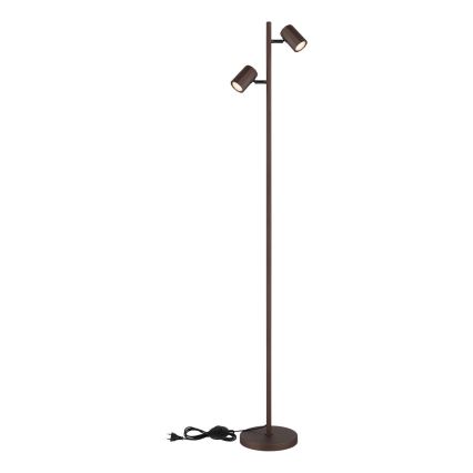 Globo - Gulvlampe 2xGU10/5W/230V brun