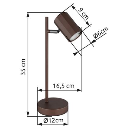 Globo - Bordlampe 1xGU10/5W/230V brun