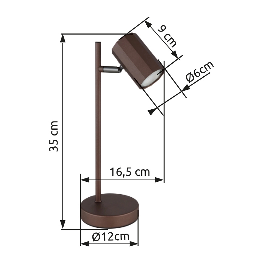 Globo - Bordlampe 1xGU10/5W/230V brun