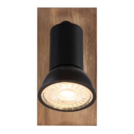 Globo - Vægspot 1xGU10/35W/230V træ/sort