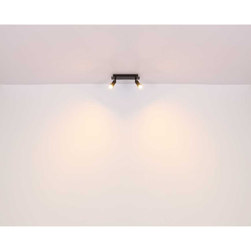 Globo - Spotlampe 2xGU10/35W/230V sort
