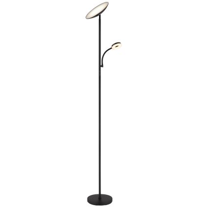 Globo - LED gulvlampe dæmpbar LED/20W/230V+ LED/5W 3000/4000/6500K sort