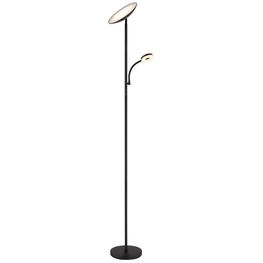 Globo - LED gulvlampe dæmpbar LED/20W/230V+ LED/5W 3000/4000/6500K sort