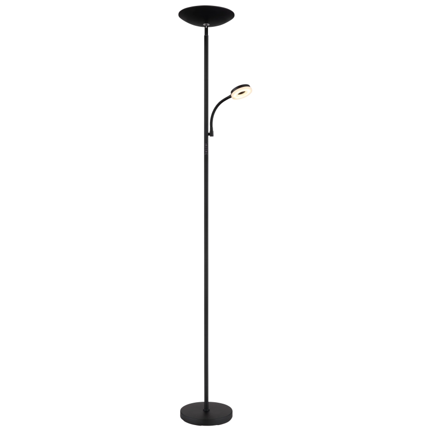 Globo - LED gulvlampe dæmpbar LED/20W/230V+ LED/5W 3000/4000/6500K sort