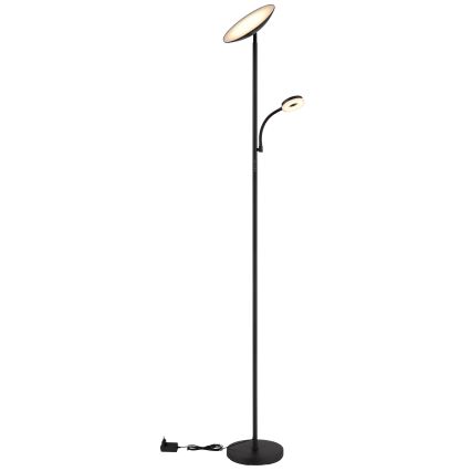 Globo - LED gulvlampe dæmpbar LED/20W/230V+ LED/5W 3000/4000/6500K sort