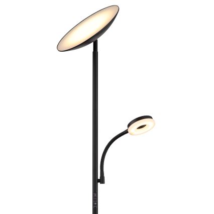 Globo - LED gulvlampe dæmpbar LED/20W/230V+ LED/5W 3000/4000/6500K sort