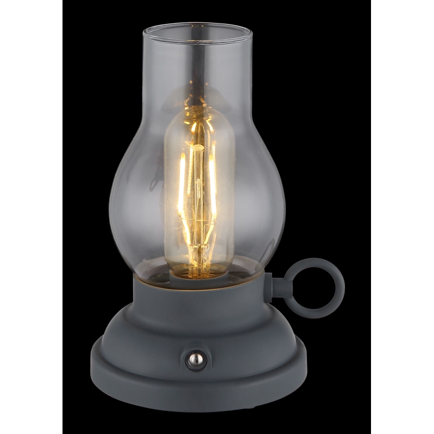 Globo - Genopladelig LED bordlampe m. touch-funktion dæmpbar LED/1W/3,7V 1200 mAh antracit