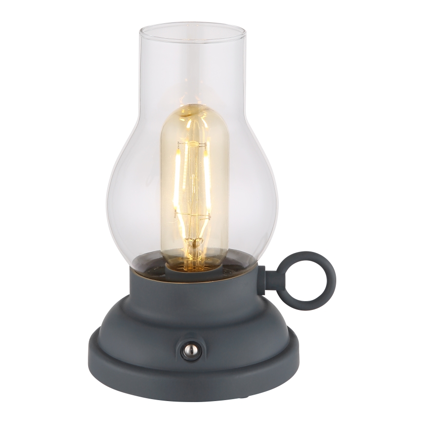 Globo - Genopladelig LED bordlampe m. touch-funktion dæmpbar LED/1W/3,7V 1200 mAh antracit