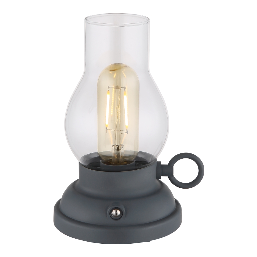 Globo - Genopladelig LED bordlampe m. touch-funktion dæmpbar LED/1W/3,7V 1200 mAh antracit