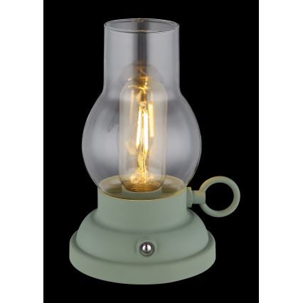 Globo - Genopladelig LED bordlampe m. touch-funktion dæmpbar LED/1W/3,7V 1200 mAh grøn