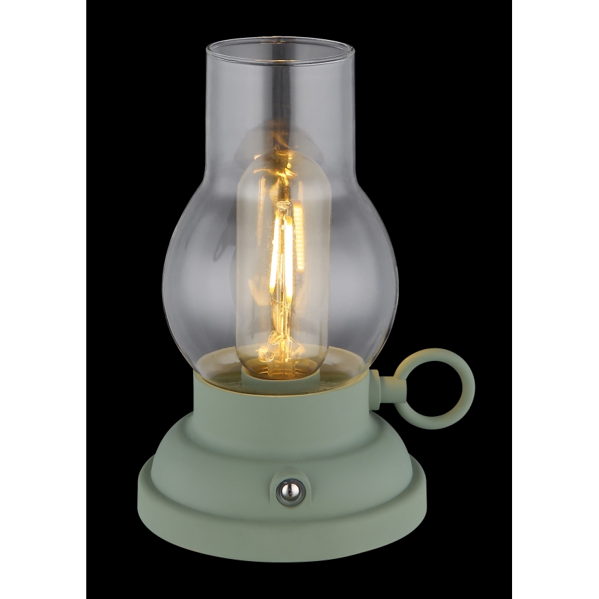 Globo - Genopladelig LED bordlampe m. touch-funktion dæmpbar LED/1W/3,7V 1200 mAh grøn