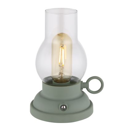 Globo - Genopladelig LED bordlampe m. touch-funktion dæmpbar LED/1W/3,7V 1200 mAh grøn
