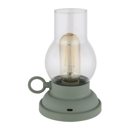Globo - Genopladelig LED bordlampe m. touch-funktion dæmpbar LED/1W/3,7V 1200 mAh grøn