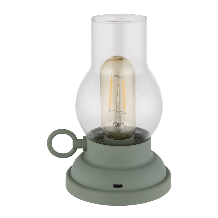 Globo - Genopladelig LED bordlampe m. touch-funktion dæmpbar LED/1W/3,7V 1200 mAh grøn