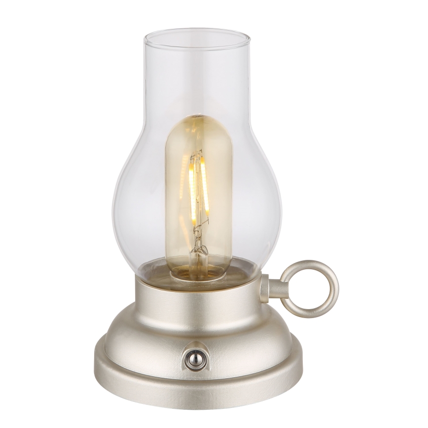 Globo - Genopladelig LED bordlampe m. touch-funktion dæmpbar LED/1W/3,7V 1200 mAh mat krom