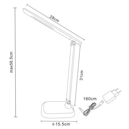 Globo - LED skrivebordslampe dæmpbar LED/7W/230V