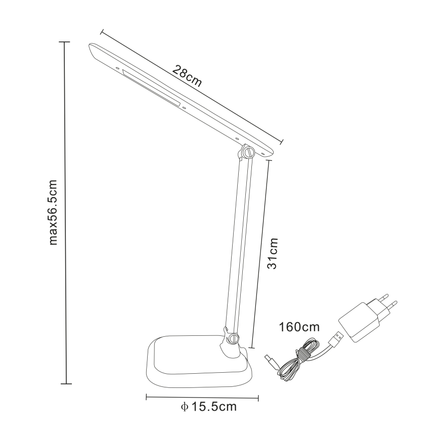 Globo - LED skrivebordslampe dæmpbar LED/7W/230V