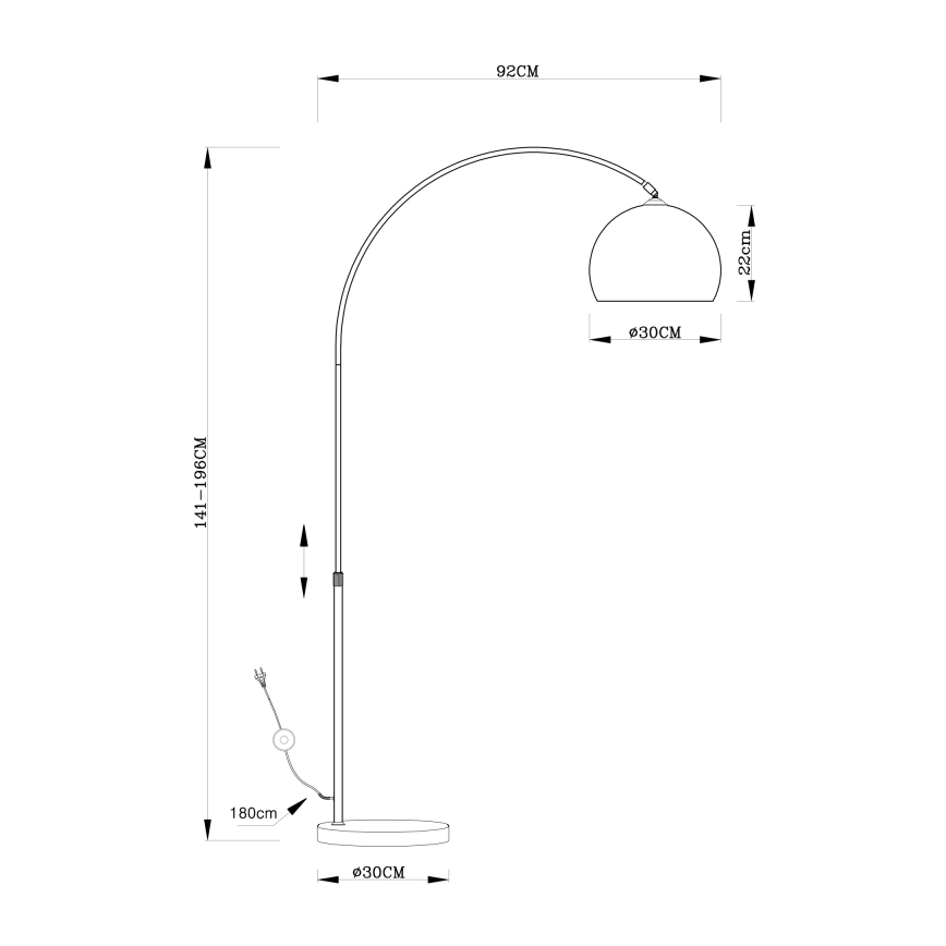 Globo - Gulvlampe 1xE27/40W/230V