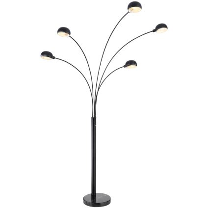 Globo - Gulvlampe 5xE14/40W/230V sort