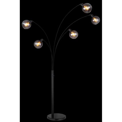 Globo - Gulvlampe 5xE27/40W/230V røget