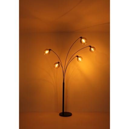 Globo - Gulvlampe 5xE27/40W/230V røget