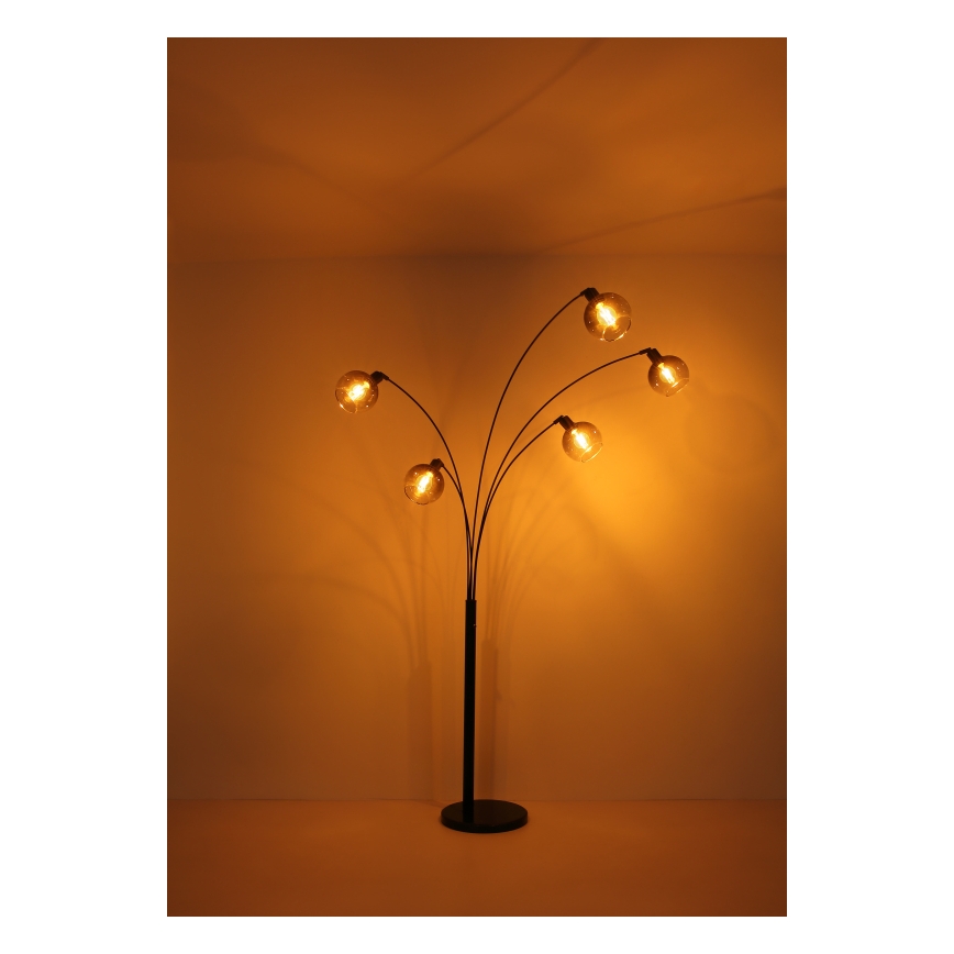 Globo - Gulvlampe 5xE27/40W/230V røget