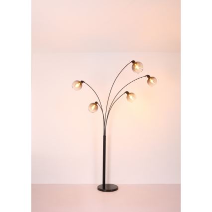 Globo - Gulvlampe 5xE27/40W/230V røget