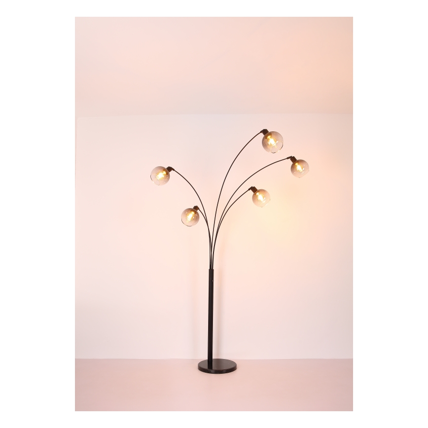 Globo - Gulvlampe 5xE27/40W/230V røget