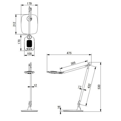 Globo - LED berøringsdæmpbar bordlampe LED/9W/230V 3000/5000/6500K