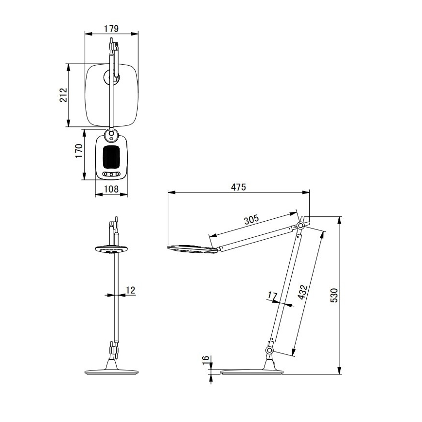 Globo - LED berøringsdæmpbar bordlampe LED/9W/230V 3000/5000/6500K