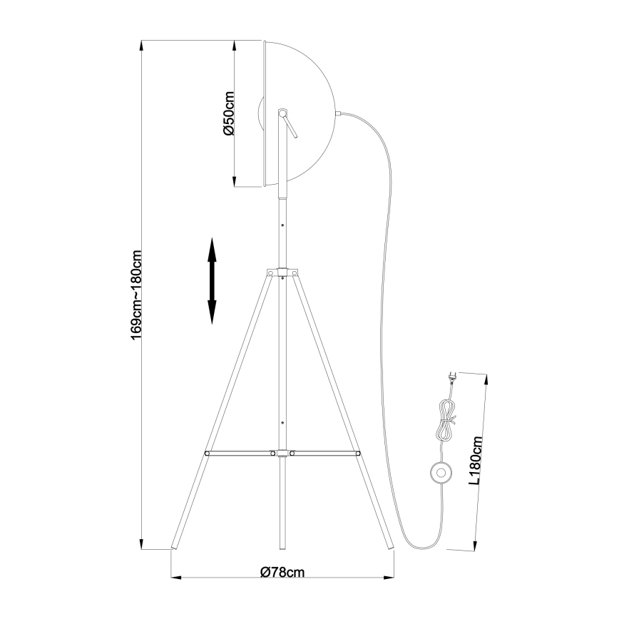 Globo - Gulvlampe 1xE27/60W/230V