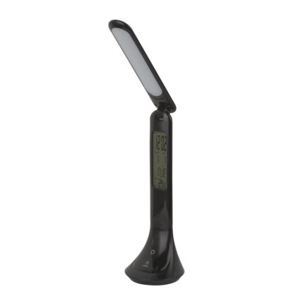 Globo - LED Bordlampe dæmpbar og genopladelig med display LED/4W/230V 2200 mAh sort