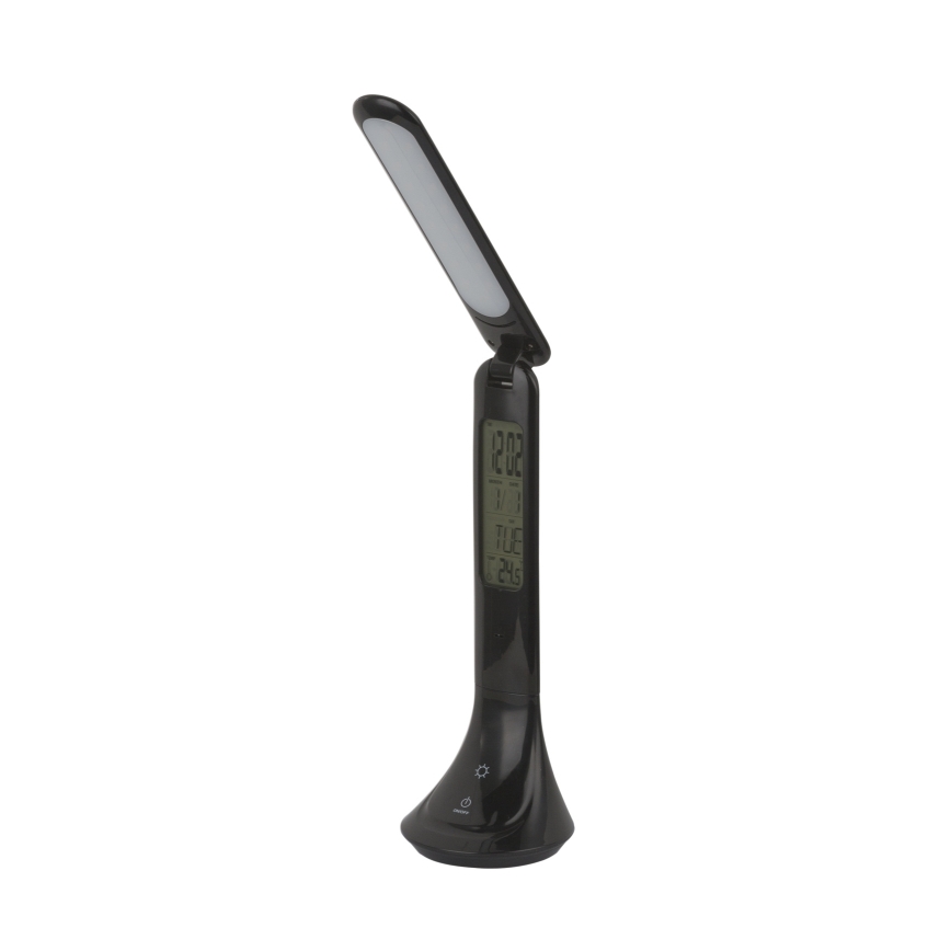 Globo - LED Bordlampe dæmpbar og genopladelig med display LED/4W/230V 2200 mAh sort