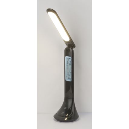 Globo - LED Bordlampe dæmpbar og genopladelig med display LED/4W/230V 2200 mAh sort