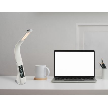 Globo - LED bordlampe m. touch-funktion dæmpbar med display LED/6,5W/230V 3000/4500/5800K hvid