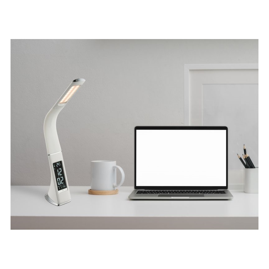 Globo - LED bordlampe m. touch-funktion dæmpbar med display LED/6,5W/230V 3000/4500/5800K hvid