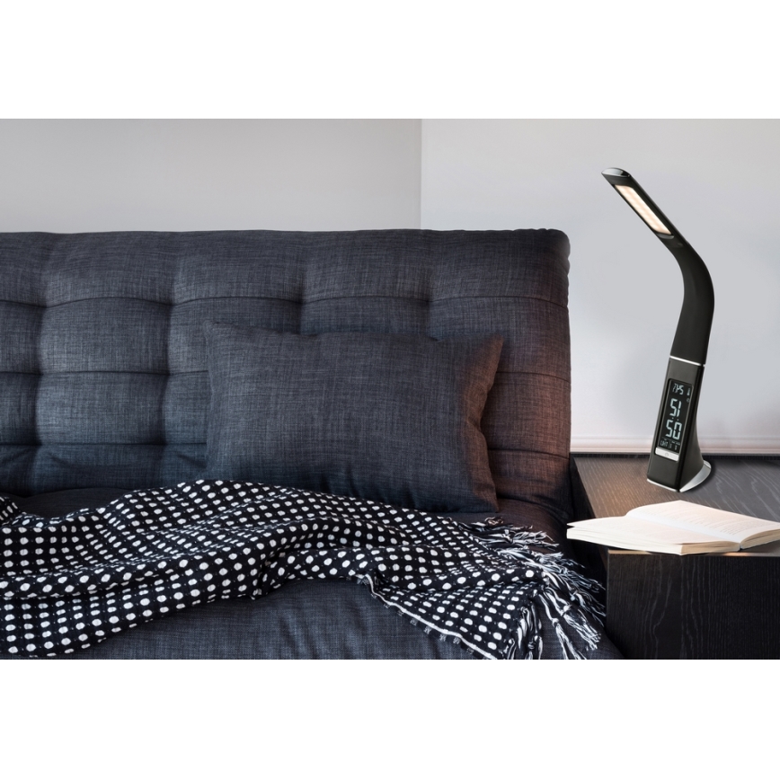 Globo - LED bordlampe m. touch-funktion dæmpbar med display LED/6,5W/230V 3000/4500/5800K sort