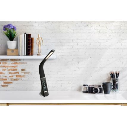Globo - LED bordlampe m. touch-funktion dæmpbar med display LED/6,5W/230V 3000/4500/5800K sort